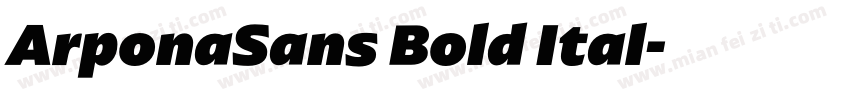 ArponaSans Bold Ital字体转换